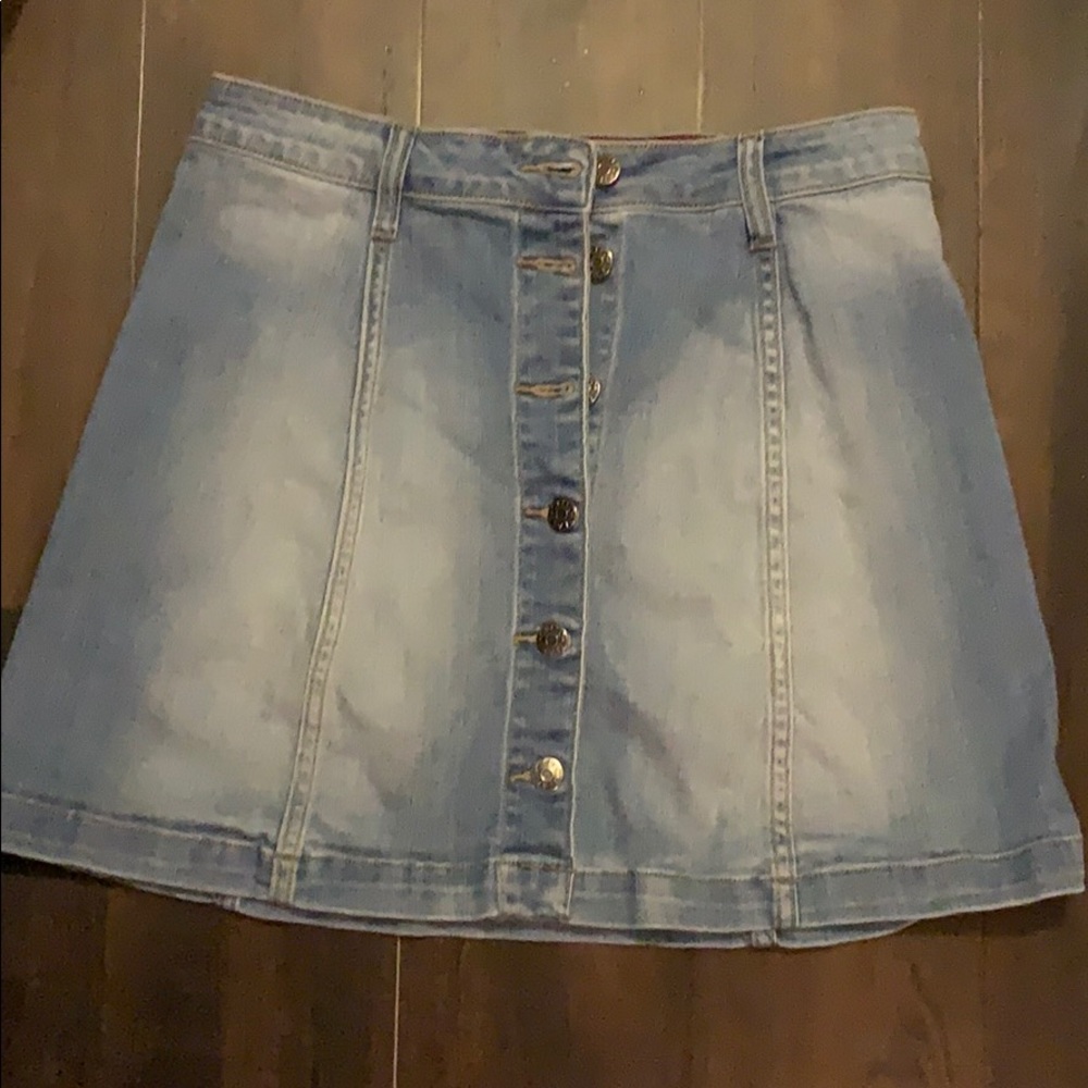 Button down jean skirt